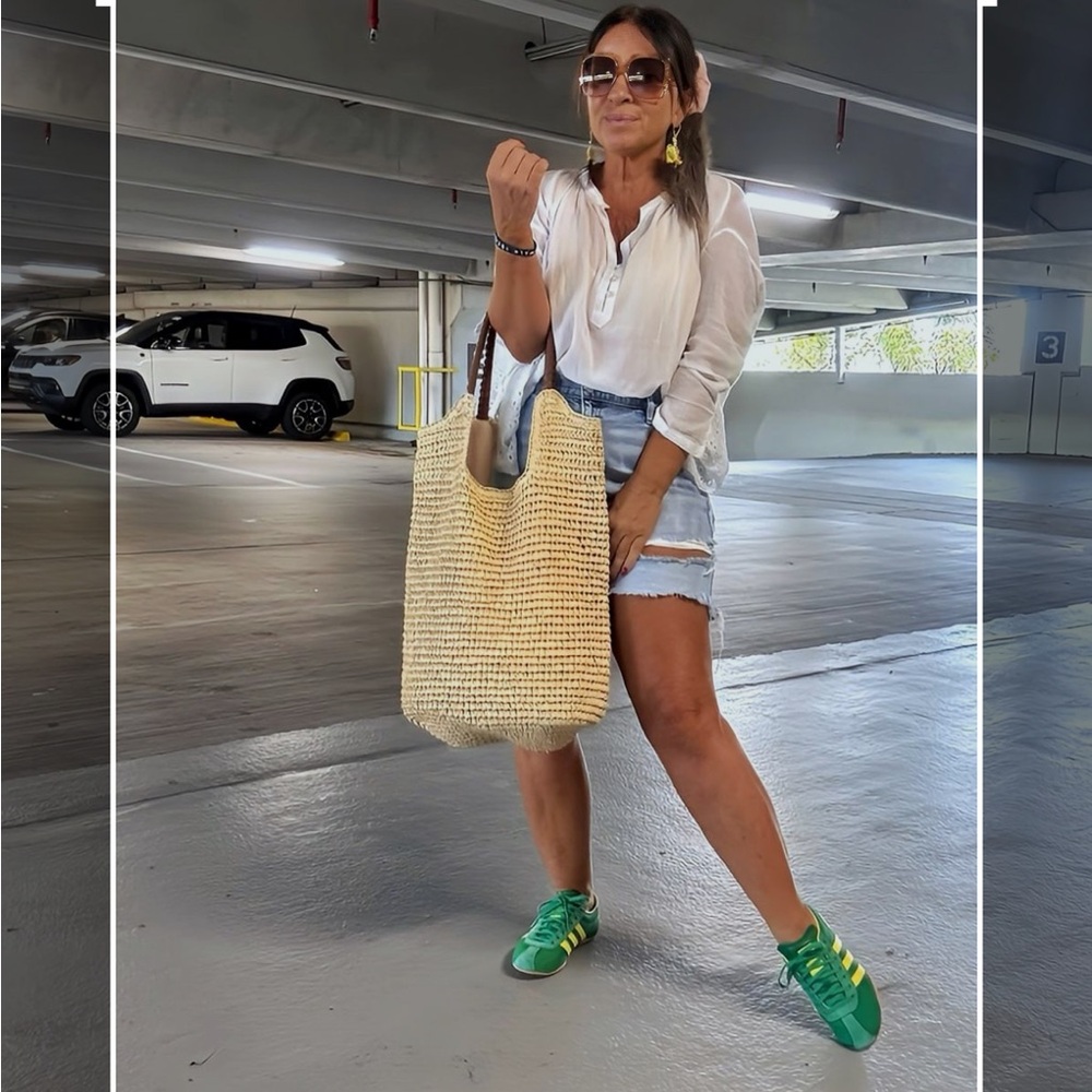 Green and Yellow Women's Adidas Tokio Sneakers